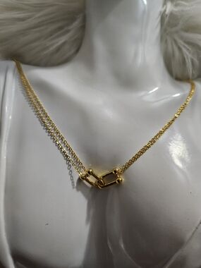 18k GP  Double-Chain Link Necklace